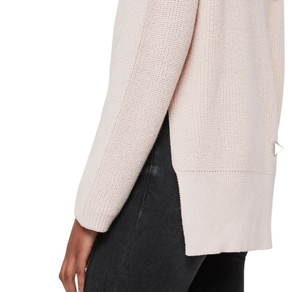 Allsaints Kadine Funnel Roll Neck Sweater Hush Pink Small - Picture 9 of 12